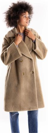 Marella Rosalia Coat - Dames - Mantel - Beige - XS - Katoen - Jassen
