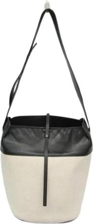 Burberry Pre-owned Large Bucket Bag - unisex - Vintage Tas - Beige - ONE Size - Leer - Vintage