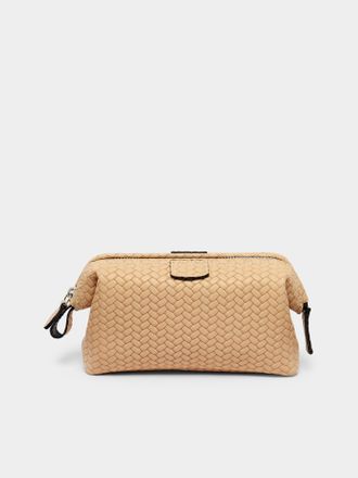 F. Hammann Woven Leather Small Wash Bag