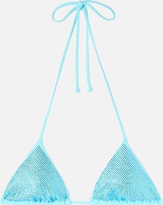 MC2 Saint Barth Woman Triangle Top Swimsuit Annabelle With Rhinestones