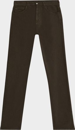 Canali Mens Cotton-Stretch Straight Fit Five-Pocket Pants