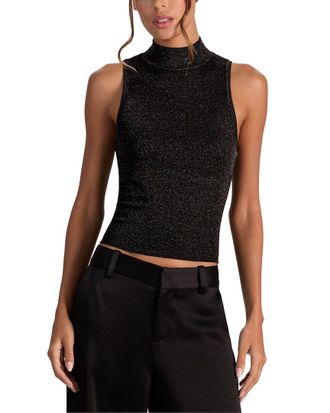Alice & Olivia Alice + Olivia Darcey Metallic Wool-Blend Tank