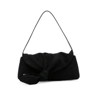 Rotate Suede Knot Scarf Bag - female - ROTATE Birger Christensen - Shoulder Bags - Black - ONE SIZE - Bags