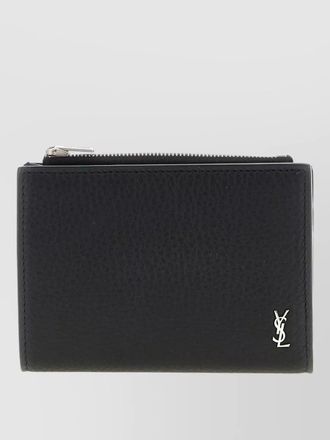 Saint Laurent cassandre logo compact wallet cardholder