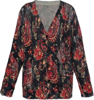 R13 Vintage-effect Cardigan - Dames - Vesten - Veelkleurig - XS - Katoen - Truien & Vesten