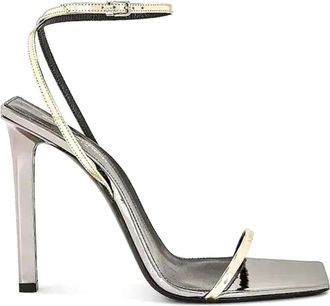 Saint Laurent High Heel Sandals, female, Gray, Size: 7 US Sandalo