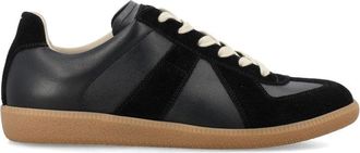 Maison Margiela Replica Low-Profile Black Leather Sneakers