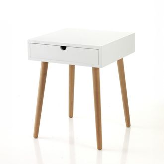Oresteluchetta Mesa Auxiliar De Sal&oacute;n Y Dormitorio Estilo Moderno Con Caj&oacute;n Allen
