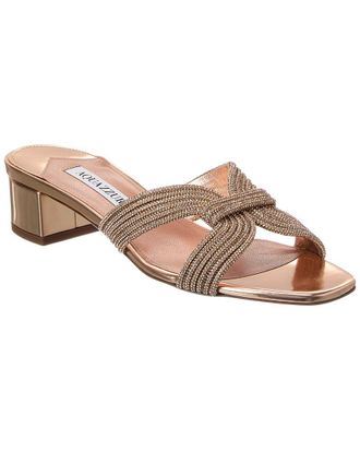 Aquazzura Crystal Muse 35 Leather Sandal