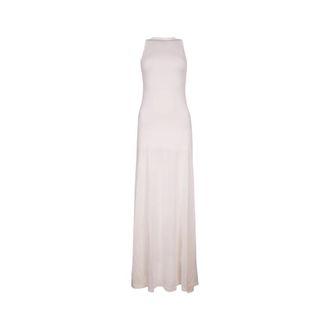Jacquemus La Robe Maille Sculta - Dames - Maxi kleedjes - Wit - M - Kleedjes