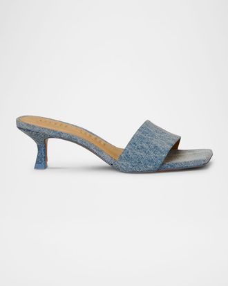Cult Gaia Ada Denim Slide Sandals