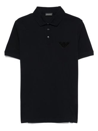 Emporio Armani Poloshirt met adelaar-embleem - Blauw