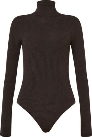 Wolford Net-effect Stretch Viscose Bodysuit - Dames - Bodies - Bruin - M - Katoen - Tops