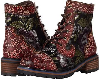 L'Artiste by Spring Step Fantastic Womens Boots Red : EU 36 (US Womens 5.5-6) M, Textile/Leather