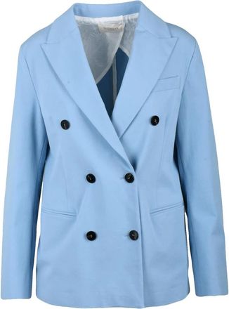Slowear Giacca Doppiopetto - Dames - Blazers - Blauw - XS - Katoen - Jassen