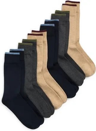 Ted Baker Assorted 6-Pack Crew Socks in Medium Brown at Nordstrom Rack