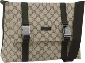 Gucci Pre-owned Cross Body Bags, female, Beige, Size: ONE SIZE Pre-owned GG Canvas Shoulder Bag