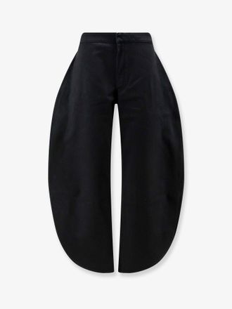 Alaia Pantaloni Petal in black denim - ALAIA - gender_Woman