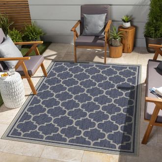 365 Sunshine Blue 7 ft. 10 in. x 10 ft. 3 in. Indoor/Outdoor Area Rug