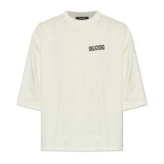 Willy Chavarria T-Shirts, male, Beige, Size: M T-Shirt with Print