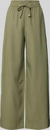 Christian Berg Stoffhose mit elastischem Bund in Khaki, Größe 34