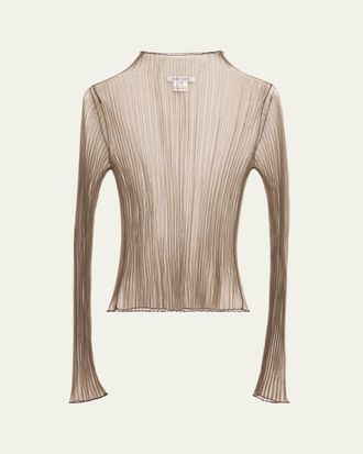 Aisling Camps Modern Mist Translucent Ribbed Turtleneck