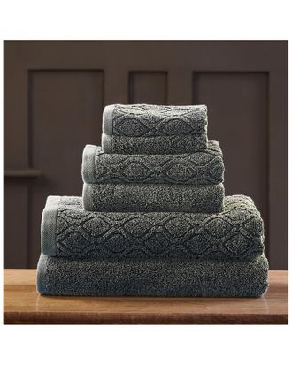 Superior Discontinued Superior Jacquard And Solid 6Pc Denim Cotton Towel Set