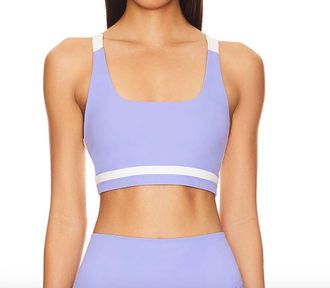 SPLITS59 Miles Rigor Scoop Neck Sports Bra In Purple