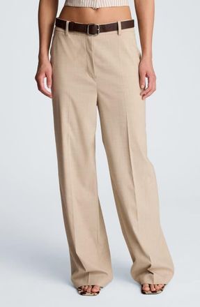 Kenneth Cole High Waist Wide Leg Pants in Tlesstaup/Wht at Nordstrom, Size 12
