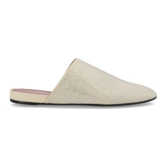 Premiata Schoenen, Dames, Beige, 38 1/2 EU, Leer, Rhinestone Slipper