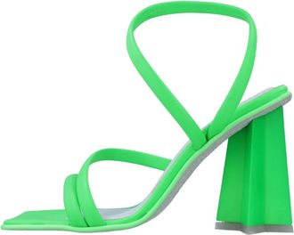 Chiara Ferragni Sandalen met hoge hak en vetersluiting - Dames - Sandalen met hakken - Groen - 39 EU - Polyester - Schoenen