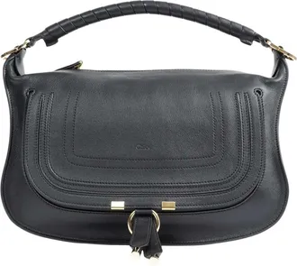 Chlo&eacute; Tassen, Dames, Zwart, ONE Size, Katoen, Marcie Small Shoulder Bag