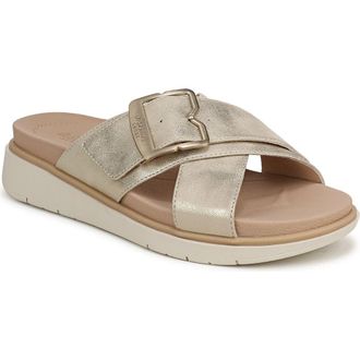 Dr. Scholls Piper Platform Sandal in Beige Faux Leather at Nordstrom Rack, Size 6.5