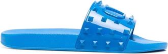 Valentino Garavani Slippers - Heren - Sandalen - Blauw - 40 EU - Schoenen
