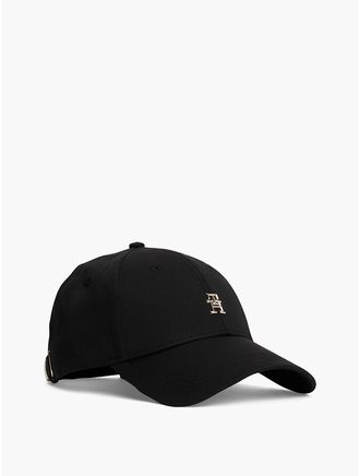 Tommy Hilfiger Womens Monogram Logo Baseball Cap - Black