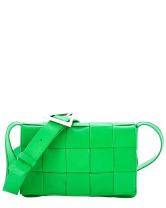 Bottega Veneta Cassette Crossbody Bag Maxi Intrecciato Leather Small (Authentic Pre-Loved)