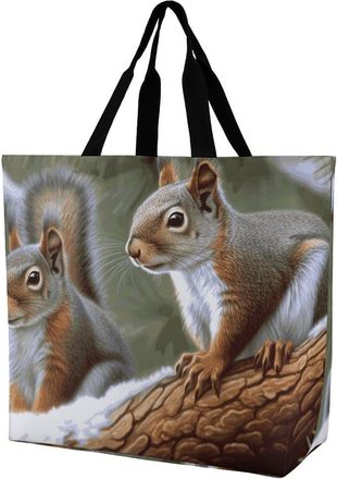 Generic Little Squirrel Shoulder Bag Waterproof Handbag Lightweight Tote Bags For Daily Use Picnic Travel