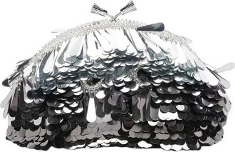 Anya Hindmarch Tassel Clutch - Dames - Clutches - Zwart - ONE Size - Pailletten - Tassen