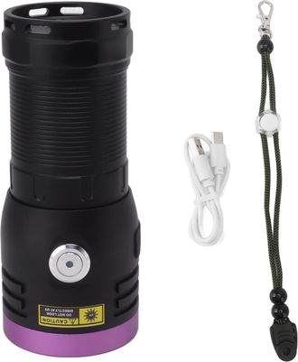 OEM Linterna Uv Con Longitud De Onda De 365 Nm, Fabricada En Aleaci&oacute;n De Aluminio, Usb Tipo C, 60 W, Para Detectar Orina De Gato Y Manchas Secas