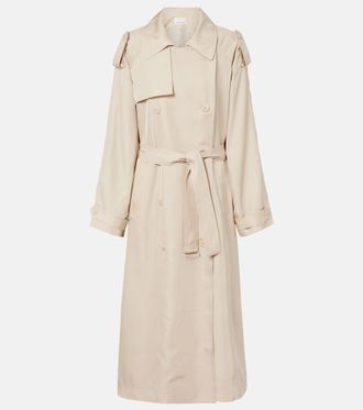 Frankie Shop Veyron ovesized twill trench coat