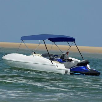 vidaXL Toldo Bimini De 4 Arcos Azul Marino 243x(230-244)x137 Cm Vidaxl