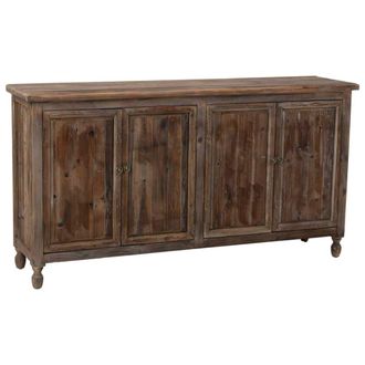 Wanderlust Deco Aparador de madera de 4 puertas 160x40x85h cm