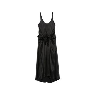 J.W.Anderson Maxi Dresses, female, Black, Size: 2XS Knotted Waist Longline Dress