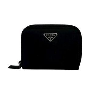 Prada Pre-owned Wallets, female, Black, Size: ONE SIZE Pre-owned Tessuto Saffiano leather zip around wallet