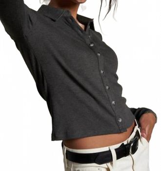 perfectwhitetee Amee Top In Grey