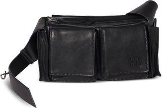 Miu Miu Flap-pockets Leather Shoulder Bag