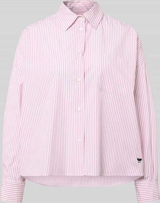 Max Mara Oversized Hemdbluse aus reiner Baumwolle Modell AUREO in Rosa, Gr&ouml;&szlig;e 38