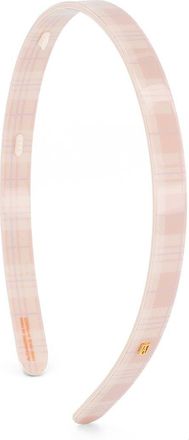 Alexandre de Paris Plaid Acetate Headband in Pink at Nordstrom