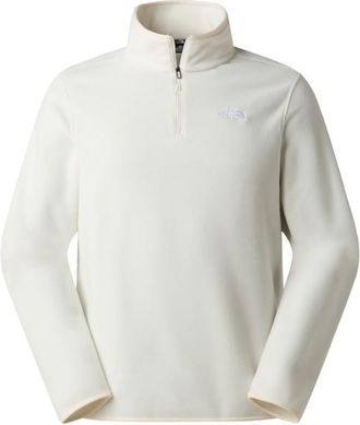 The North Face Glacier Fleece 1/4 Zip Jacket Fleecepullover f&uuml;r Herren | grau/wei&szlig;