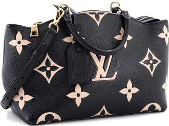 Louis Vuitton Petit Palais Handbag Bicolor Monogram Empreinte Giant satchel - Zwart